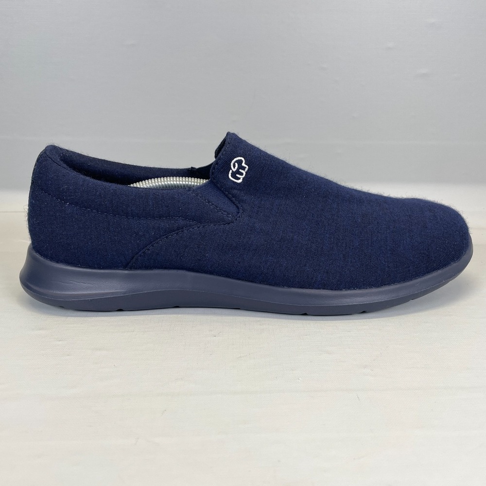 Merinos Walking Shoes Mens Size 10 Wide Navy Blue Slip On Comfort Sneakers